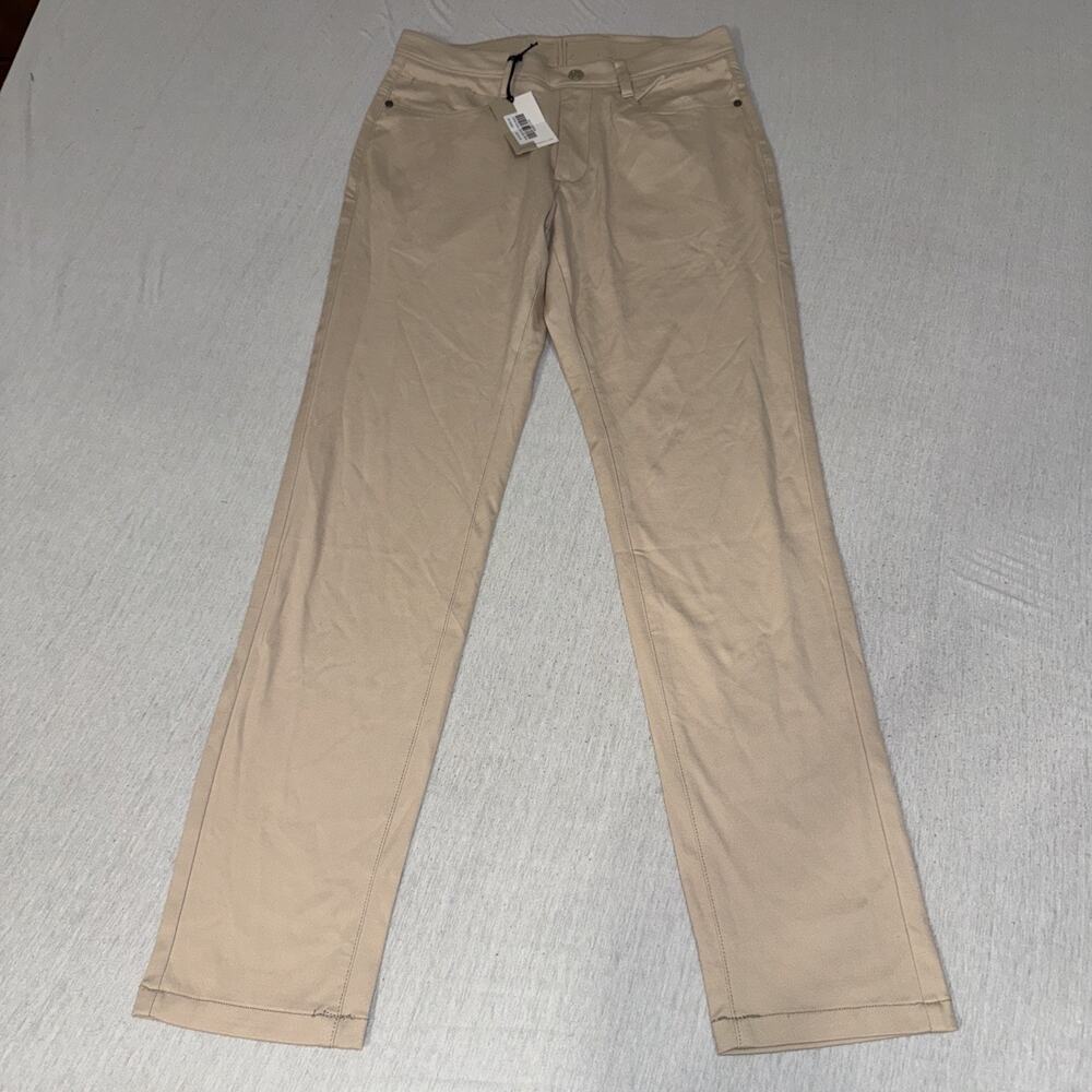 Collars & Co CEO Tech Pull On Pants Stretchy Stone Beige Mens 30x32 NWT